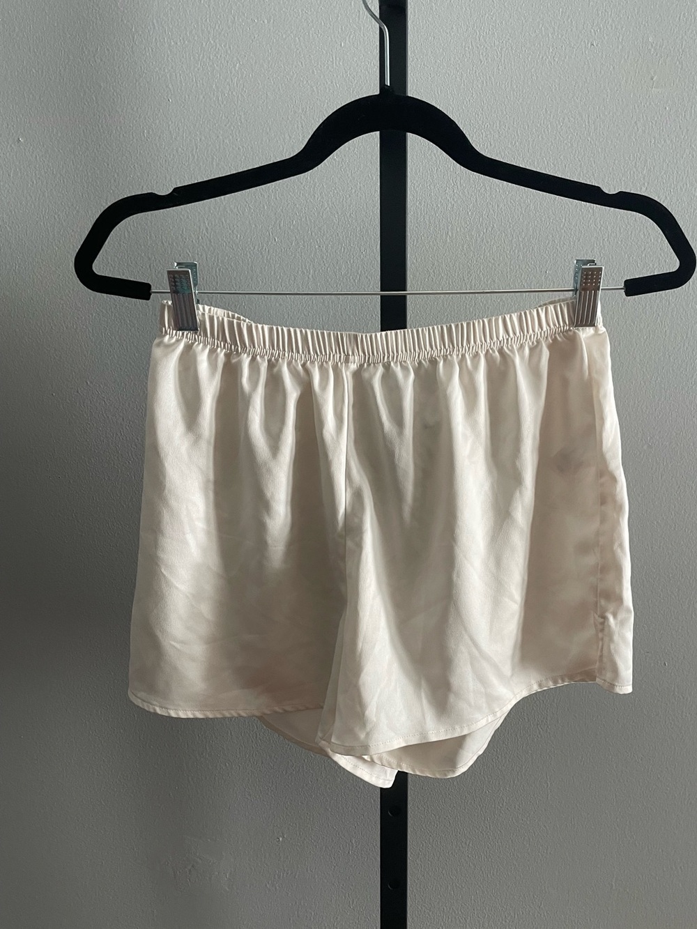 Nordstorm White Cream Elastic Waistband Sleep Lounge Shorts Size Small